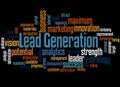 Lead generation word cloud concept 3 Royalty Free Stock Photo