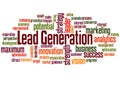 Lead generation word cloud concept 2 Royalty Free Stock Photo