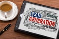 Lead generation word cloud Royalty Free Stock Photo