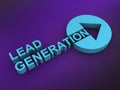 lead generation word on purple