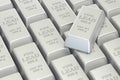 Lead ingots background, 3D Royalty Free Stock Photo