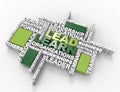 Lead Learn 3d wordclouds Royalty Free Stock Photo