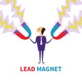 Lead magnet vector concept in flat style