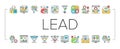 lead marketing generation icons set vector