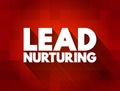 Lead Nurturing text quote, concept background