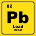 Lead or Plumbum element icon