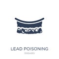 Lead poisoning icon. Trendy flat vector Lead poisoning icon on w Royalty Free Stock Photo