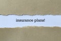 Insurance plans on paper
