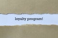 Loyalty program on paper