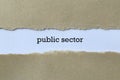 Public sector on paper Royalty Free Stock Photo