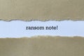 Ransom note on paper Royalty Free Stock Photo