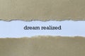 Dream realized on paper Royalty Free Stock Photo