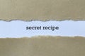 Secret recipe on paper