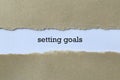 Setting goals on paper