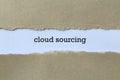 Cloud sourcing on paper