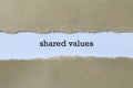 Shared values on paper Royalty Free Stock Photo