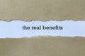 The real benefits on paper