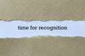 Time for recognition on paper Royalty Free Stock Photo