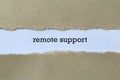 Remote support on paper