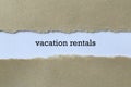 Vacation rentals on paper