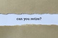 Can you retire on paper Royalty Free Stock Photo