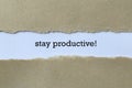 Stay productive on paper Royalty Free Stock Photo