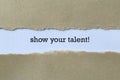 Show your talent on paper