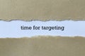 Time for targeting on paper