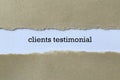 Clients testimonial on paper Royalty Free Stock Photo