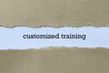 Customized training on paper