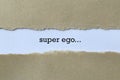 Super ego on paper Royalty Free Stock Photo