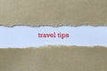 Travel tips on paper Royalty Free Stock Photo