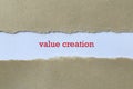 Value creation on paper Royalty Free Stock Photo