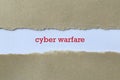 Cyber warfare on paper Royalty Free Stock Photo