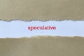 Speculative on white paper