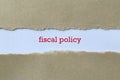 Fiscal policy on white paper Royalty Free Stock Photo