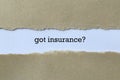 Got insurance on white paper Royalty Free Stock Photo