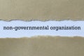 Non-governmental organization on white paper