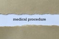 Medical procedure on white paper