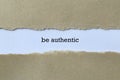 Be authentic on white paper Royalty Free Stock Photo