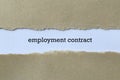 Employment conract on white paper Royalty Free Stock Photo