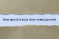 How good is your time management on white paper Royalty Free Stock Photo