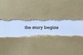 The story begins on white paper Royalty Free Stock Photo