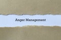 Anger management on white paper Royalty Free Stock Photo