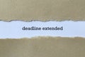 Deadline extended on white paper Royalty Free Stock Photo