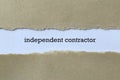 Independent contractor on white paper