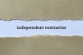 Independent contractor on white paper Royalty Free Stock Photo