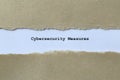 cybersecurity measures on white paper Royalty Free Stock Photo