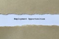employment opportunities on white paper Royalty Free Stock Photo