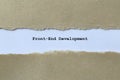 front-end development on white paper Royalty Free Stock Photo